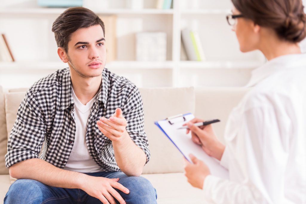 counseling a teenage boy